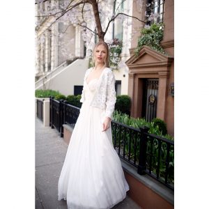 Margaux - Elegantly Pleated Silk Chiffon Bridal Gown